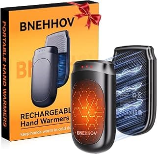 BNEHHOV 2 w 1 Magnetyczne Ogrzewacze 6000mAH do rąk 3 Poziomy ładowania Wielokrotnego Użytku Elektryczne Ogrzewacze do Rąk Przenośne Grzejniki Prezenty dla mężczyzn kobiet i Dzieci