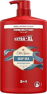 Old Spice Deep Sea Żel pod prysznic i szampon dla mężczyzn 1000ml, uniwersalna formuła 3 w 1 do mycia ciała, włosów i twarzy, długotrwała świeżość, głębokie oczyszczanie