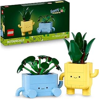 LEGO Botanicals Wesołe roślinki, dracena i pilea w doniczkach, dekoracja do pokoju dziecięcego, pomysł na prezent dla dziewczynki na Dzień Kobiet, kwiatowy upominek 10349